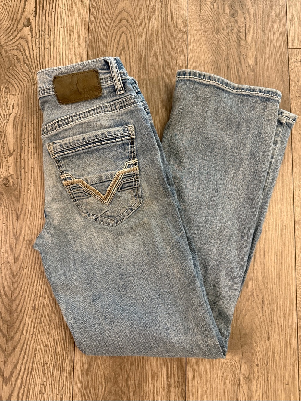 BKE Aiden Bootcut Stretch Light Wash Men’s Size: 29x30 Denim Jeans **Stains